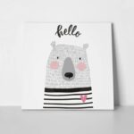 Πίνακας σε καμβά CUTE CARD HAND DRAWN BEAR