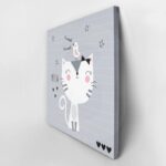 Πίνακας σε καμβά CUTE CAT BIRD VECTOR ILLUSTRATION
