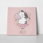 Πίνακας σε καμβά CUTE LITTLE ZEBRA PRINCESS