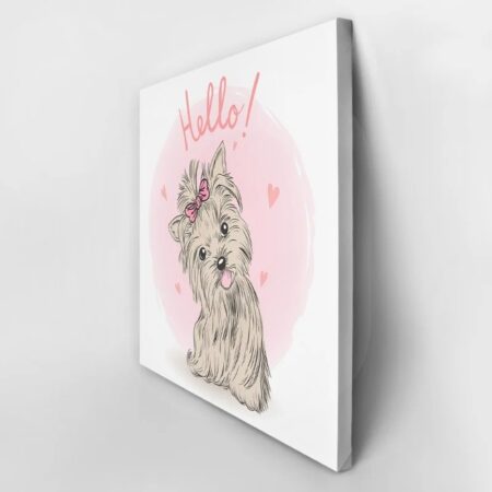 Πίνακας σε καμβά SMALL CUTE PUPPY GIRL - Παιδικοι και set Sticky 2