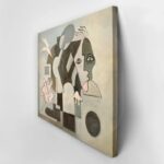 Πινακας σε καμβά ABSTRACT OIL PAINTING DOVE FACE GEOMETRICAL