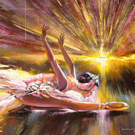Πινακας σε καμβά BALLERINA AGAINST THE SUN - Χορος Sticky 4