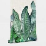 Αυτοκόλλητη Ταπετσαρία τοίχου BANANA LEAVES WATERCOLOR