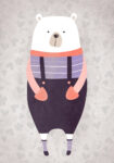 Πινακας σε καμβά BEAR WEARING CLOTHES