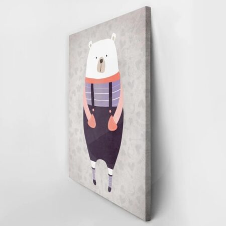 Πινακας σε καμβά BEAR WEARING CLOTHES - Παιδικοι και set Sticky 2