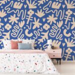 Αυτοκόλλητη Ταπετσαρία τοίχου BLEU MATISSE STYLE SYMBOLS