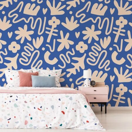 Αυτοκόλλητη Ταπετσαρία τοίχου BLEU MATISSE STYLE SYMBOLS - Μοτίβα