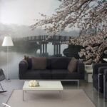 Αυτοκόλλητη Ταπετσαρία τοίχου CHERRY TREE ON THE FOG