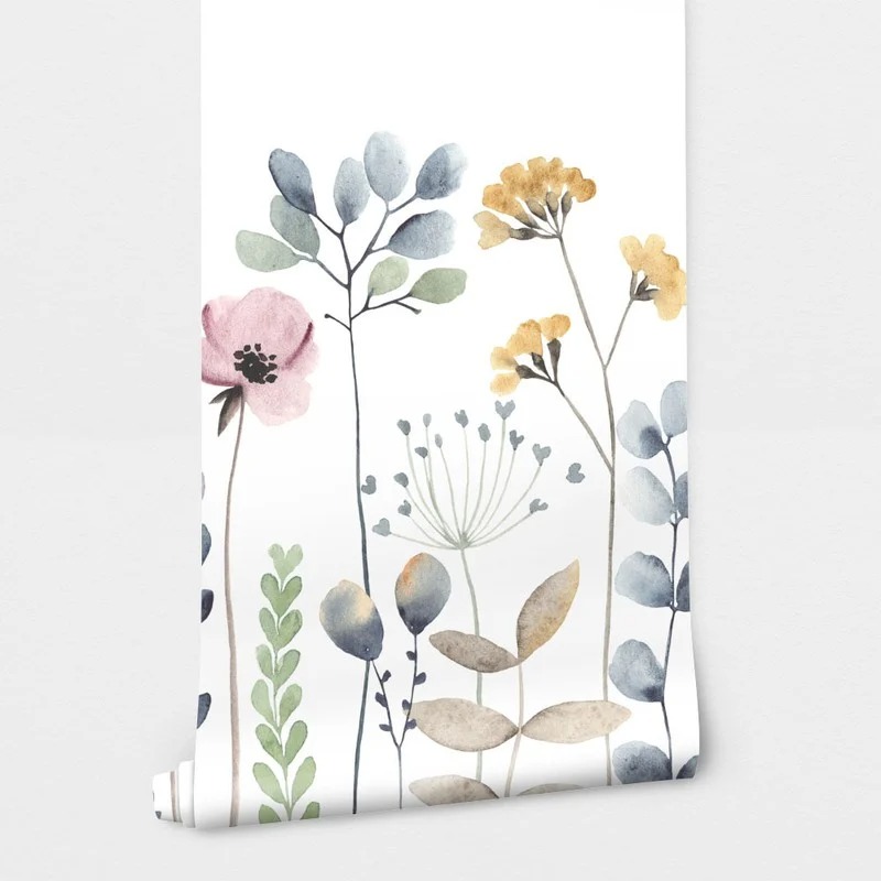 Αυτοκόλλητη Ταπετσαρία τοίχου COLORFUL WILDFLOWERS