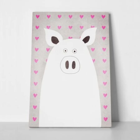 Πινακας σε καμβά CUTE PIG - Παιδικοι και set