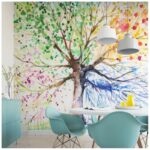 Αυτοκόλλητη Ταπετσαρία τοίχου FOUR SEASONS ARTISTIC TREE