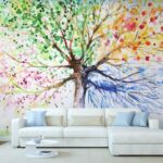 Αυτοκόλλητη Ταπετσαρία τοίχου FOUR SEASONS ARTISTIC TREE