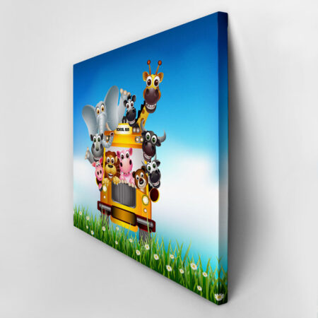 Πινακας σε καμβά FUNNY ANIMALS - Παιδικοι και set Sticky 2