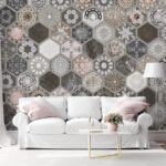 Αυτοκόλλητη Ταπετσαρία τοίχου HEXAGON TILES