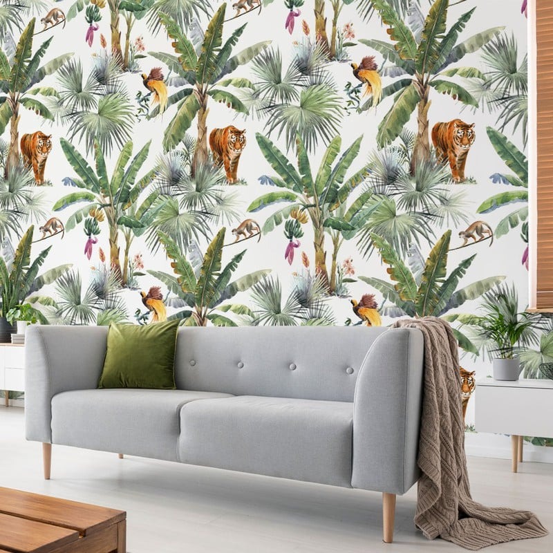Αυτοκόλλητη Ταπετσαρία τοίχου JUNGLE ANIMALS PATTERN
