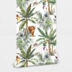 Αυτοκόλλητη Ταπετσαρία τοίχου JUNGLE ANIMALS PATTERN