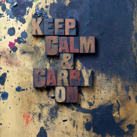 Πινακας σε καμβά KEEP CALM - Typography Sticky 4