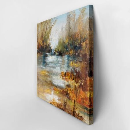 Πίνακας σε καμβά LAKE FOREST PAINTING - Λιμνες - Ποταμια Sticky 2