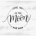 Πίνακας σε καμβά LOVE YOU TO THE MOON AND BACK