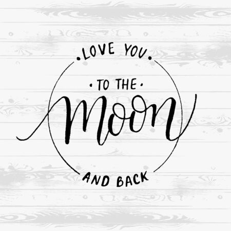 Πίνακας σε καμβά LOVE YOU TO THE MOON AND BACK - Παιδικοι και set Sticky 5