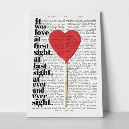 Πινακας σε καμβά LOVE AT FIRST... AND LAST SIGHT - Αγαπη - Ερωτας Sticky 1