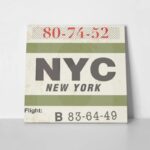 Πίνακας σε καμβά LUGGAGE TAG NEW YORK