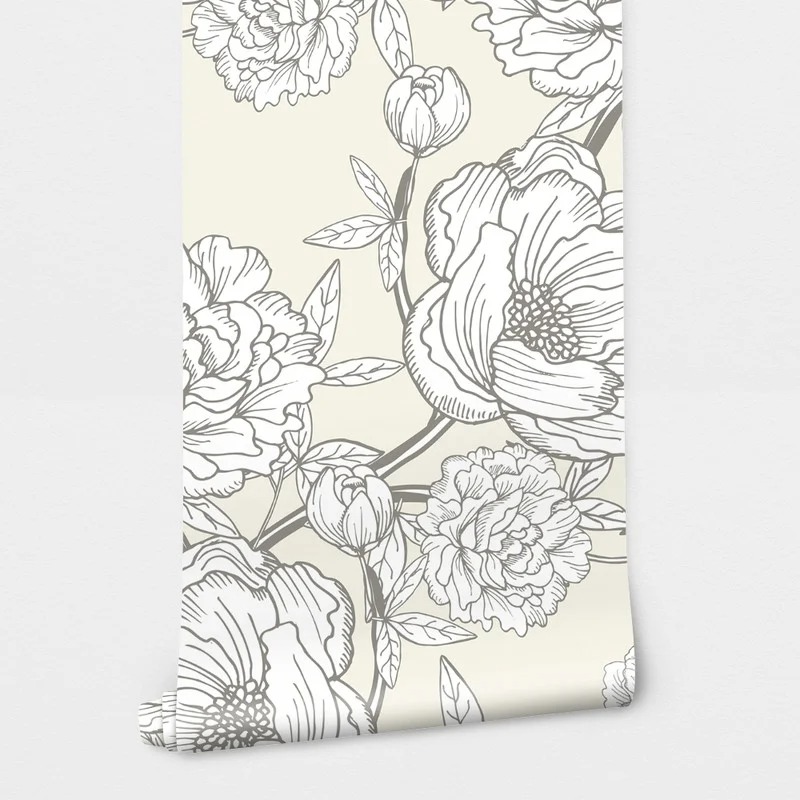 Αυτοκόλλητη Ταπετσαρία τοίχου MINIMAL FLORAL BLOSSOM