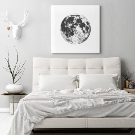 Πίνακας σε καμβά MOON ILLUSTRATION - Διαστημα και Τεχνολογια