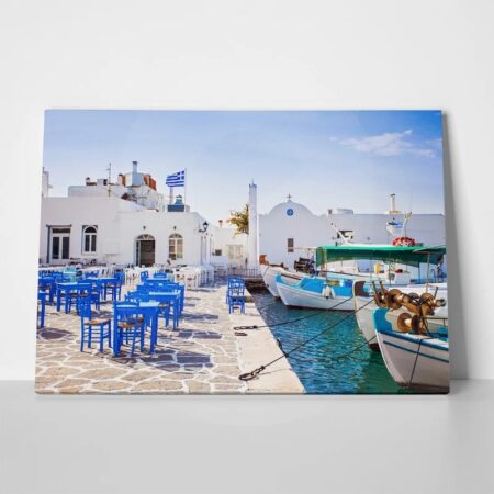 Πινακας σε καμβά NAOUSA PAROS - Παραθαλασσιες πολεις και χωρια