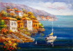 Πινακας σε καμβά OIL PAINTING HARBOUR