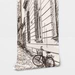 Αυτοκόλλητη Ταπετσαρία τοίχου OLD CITY SKETCH
