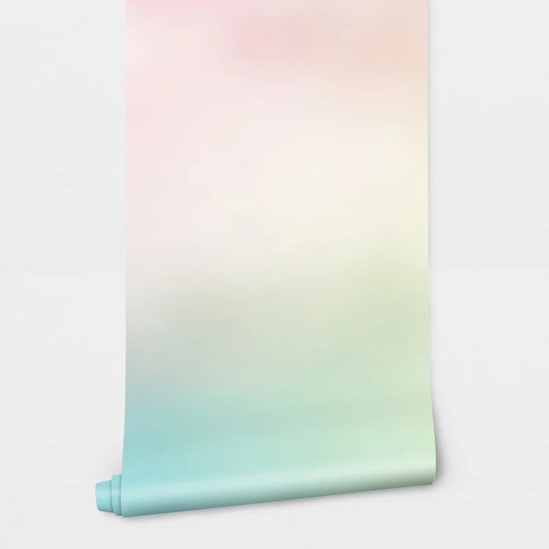 Αυτοκόλλητη Ταπετσαρία τοίχου OMBRE PINK AND CYAN