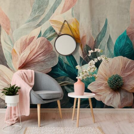 Αυτοκόλλητη Ταπετσαρία τοίχου PAPER MADE FLOWERS - Floral - Λουλουδια
