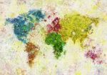 Πινακας σε καμβά PAPER PAINTING WORLD MAP