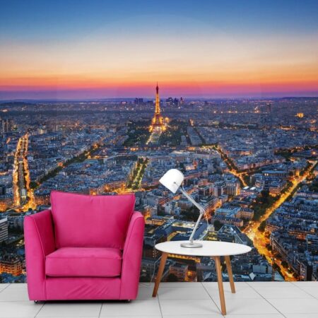 Αυτοκόλλητη Ταπετσαρία τοίχου PARIS SUNSET - Χάρτες - Πόλεις