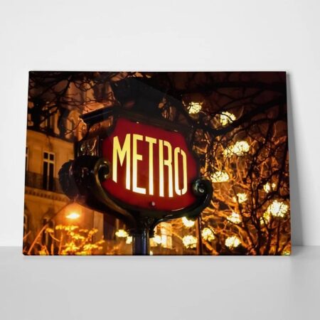 Πινακας σε καμβά PARIS METRO - Vintage