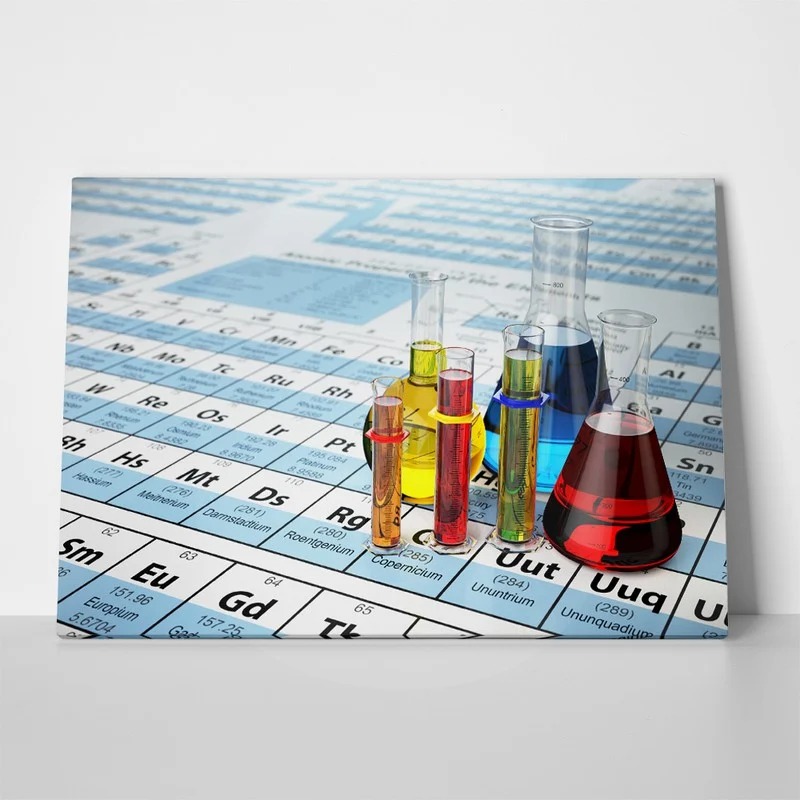 Πινακας σε καμβά PERIODIC TABLE AND LIQUIDS