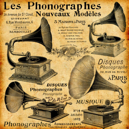Πίνακας σε καμβά PHONOGRAPHES - Μουσικη Sticky 4