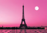 Πινακας σε καμβά PINK EIFFEL