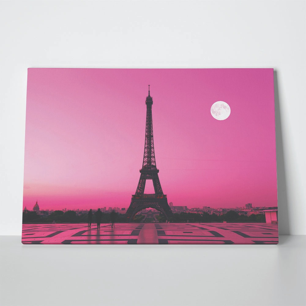 Πινακας σε καμβά PINK EIFFEL