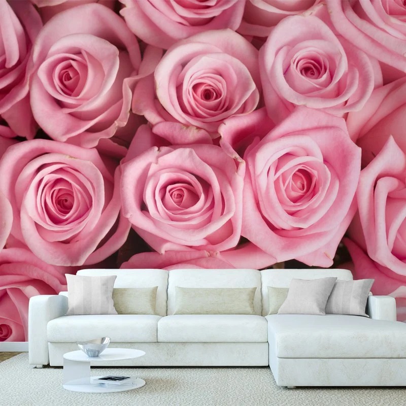 Αυτοκόλλητη Ταπετσαρία τοίχου PINK ROSES