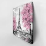 Πίνακας σε καμβά PINK PARIS OIL PAINTING