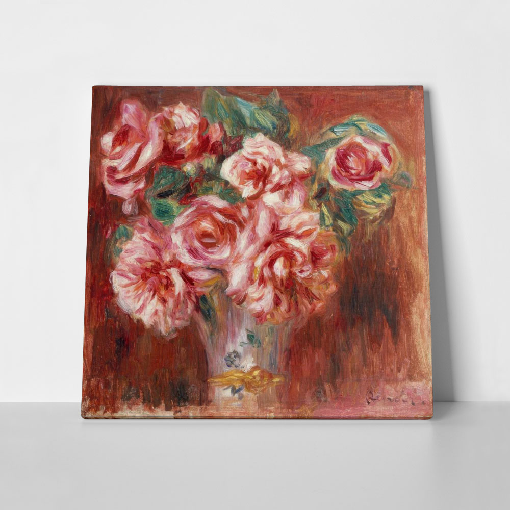 Πίνακας σε καμβά RENOIR - ROSES DANS UN VASE