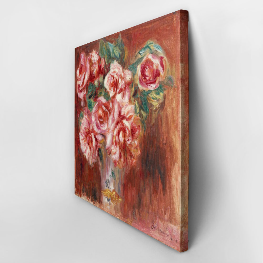 Πίνακας σε καμβά RENOIR - ROSES DANS UN VASE