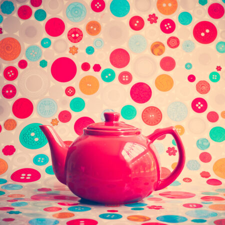Πίνακας σε καμβά RETRO TEA POT - Vintage Sticky 4