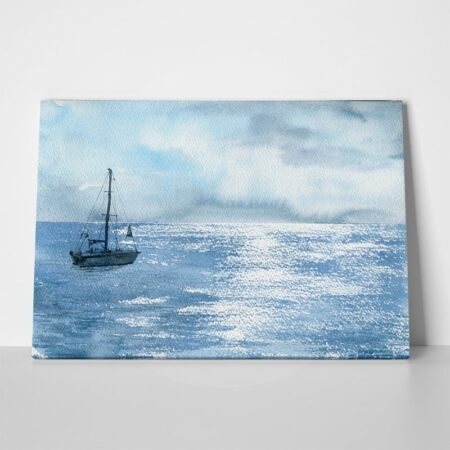 Πινακας σε καμβά SAILING DURING CLOUDY WEATHER - Βαρκες και Καραβια