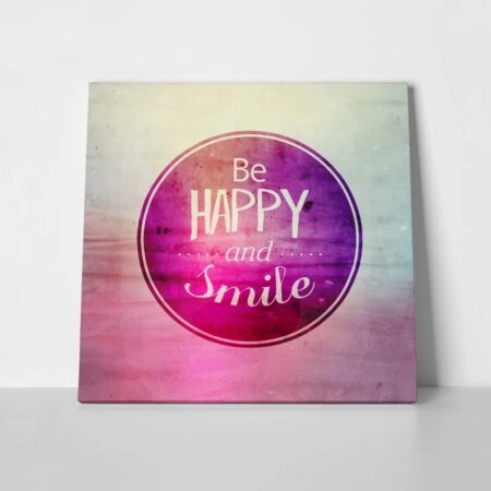 Πίνακας σε καμβά SMILE - Typography και Χαρτες