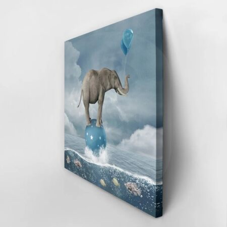 Πίνακας σε καμβά SURREAL ELEPHANT IN SEA - Ελεφαντες Sticky 2