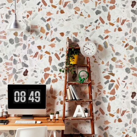 Αυτοκόλλητη Ταπετσαρία τοίχου TERRAZZO TEXTURE - Απομίμηση υλικών