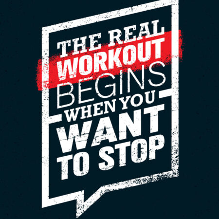Πινακας σε καμβά THE REAL WORKOUT - Typography Sticky 4